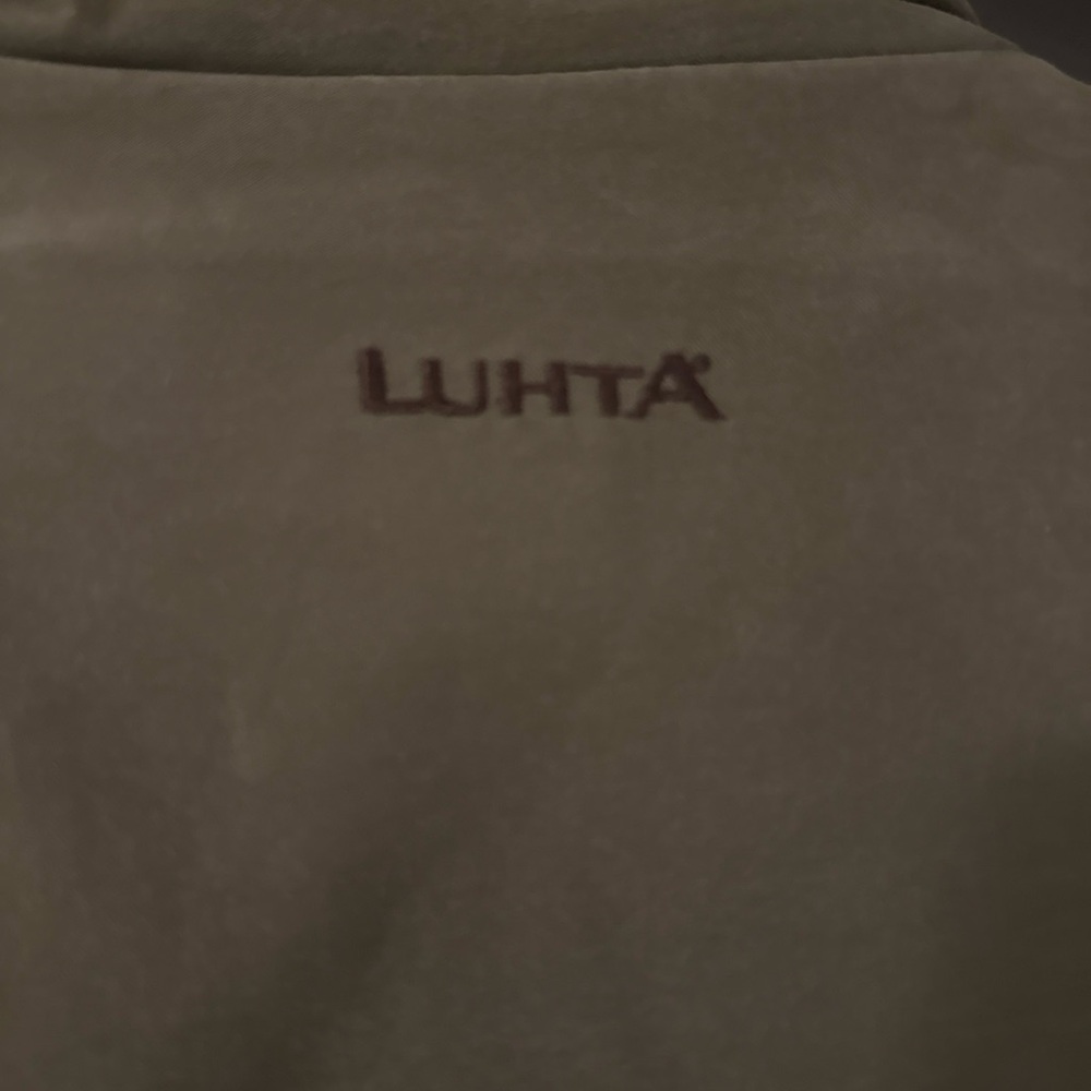 Luhta (Finland) Olive Green Long Trench Coat Vintage - Picture 3 of 12